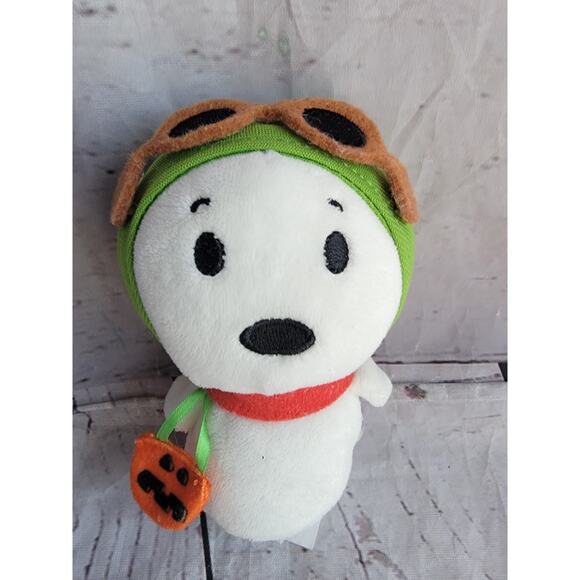 Flying Ace 2016 Hallmark Itty Bittys Peanuts Snoopy Halloween Plush - Picture 2 of 7